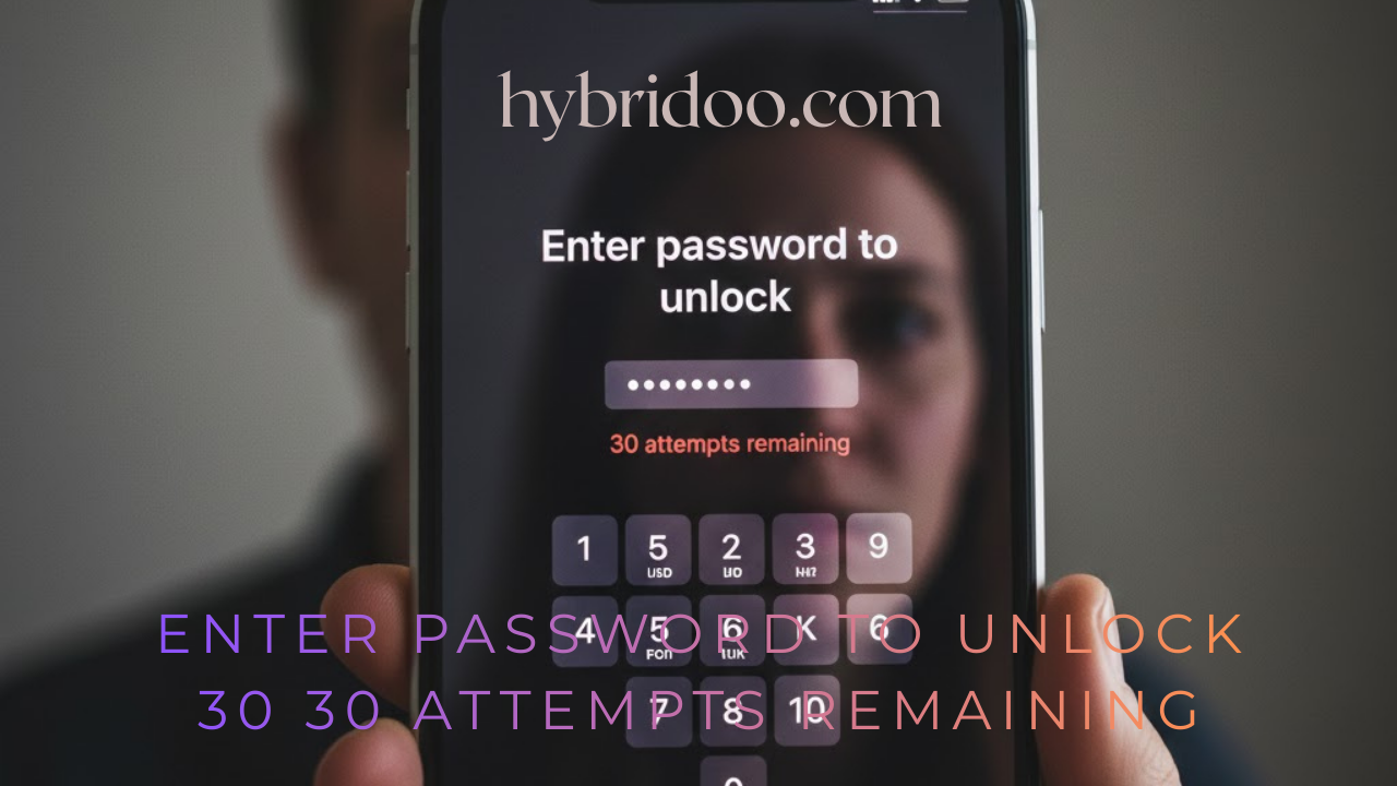 Enter Password to Unlock 30 30 Attempts Remaining