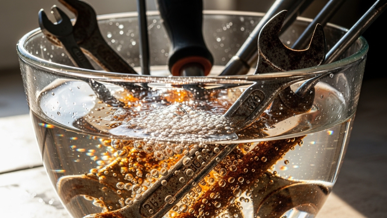 rust removal with white vinegar