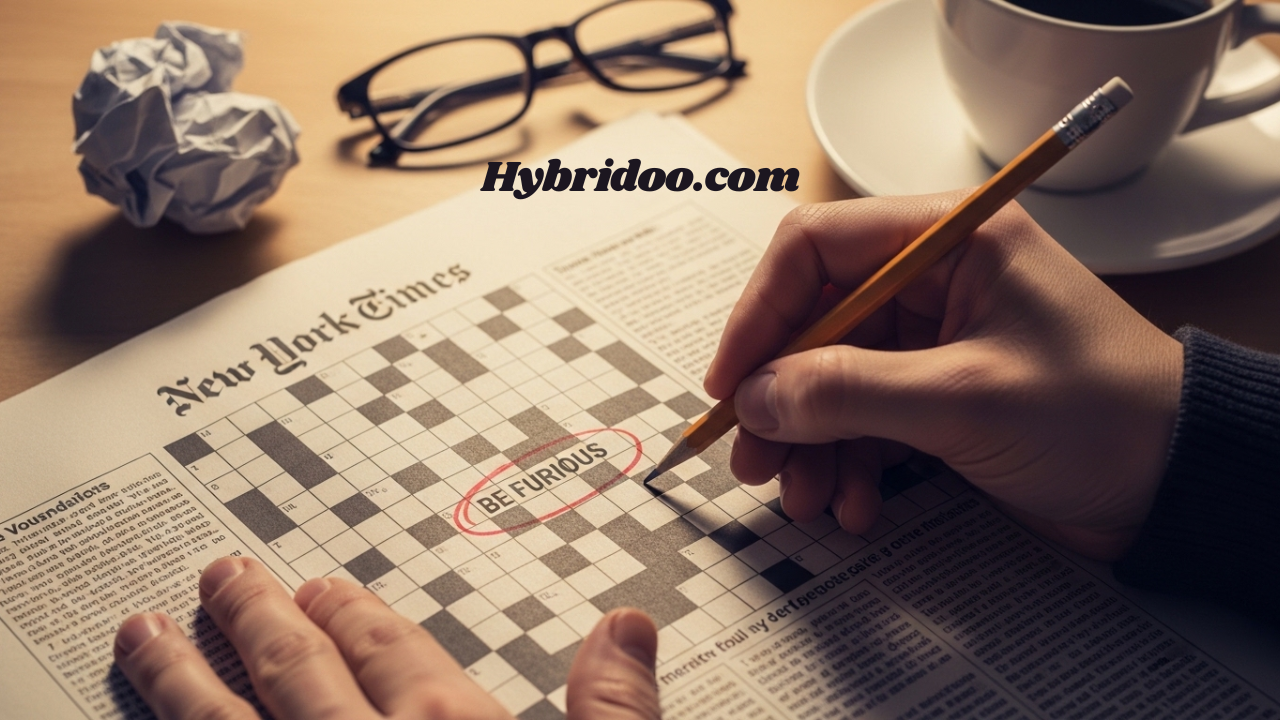 Be Furious NYT Crossword