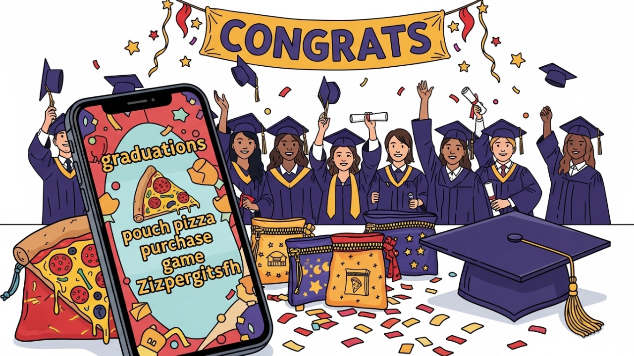 Graduations Pouch Pizza Purchase Game Zippergitsfh